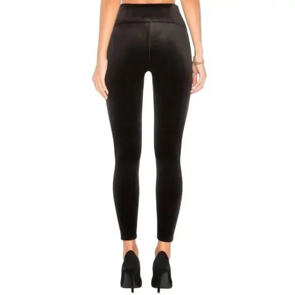 Spanx LARGE Black Velvet Leggings - Picture 4 of 9